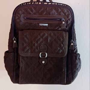 Vera Bradley Brown Quilted Backpack